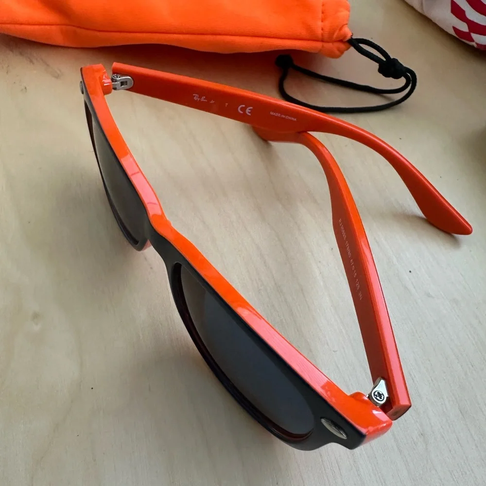Ray-Ban Navy and Tangerine Sunglasses
